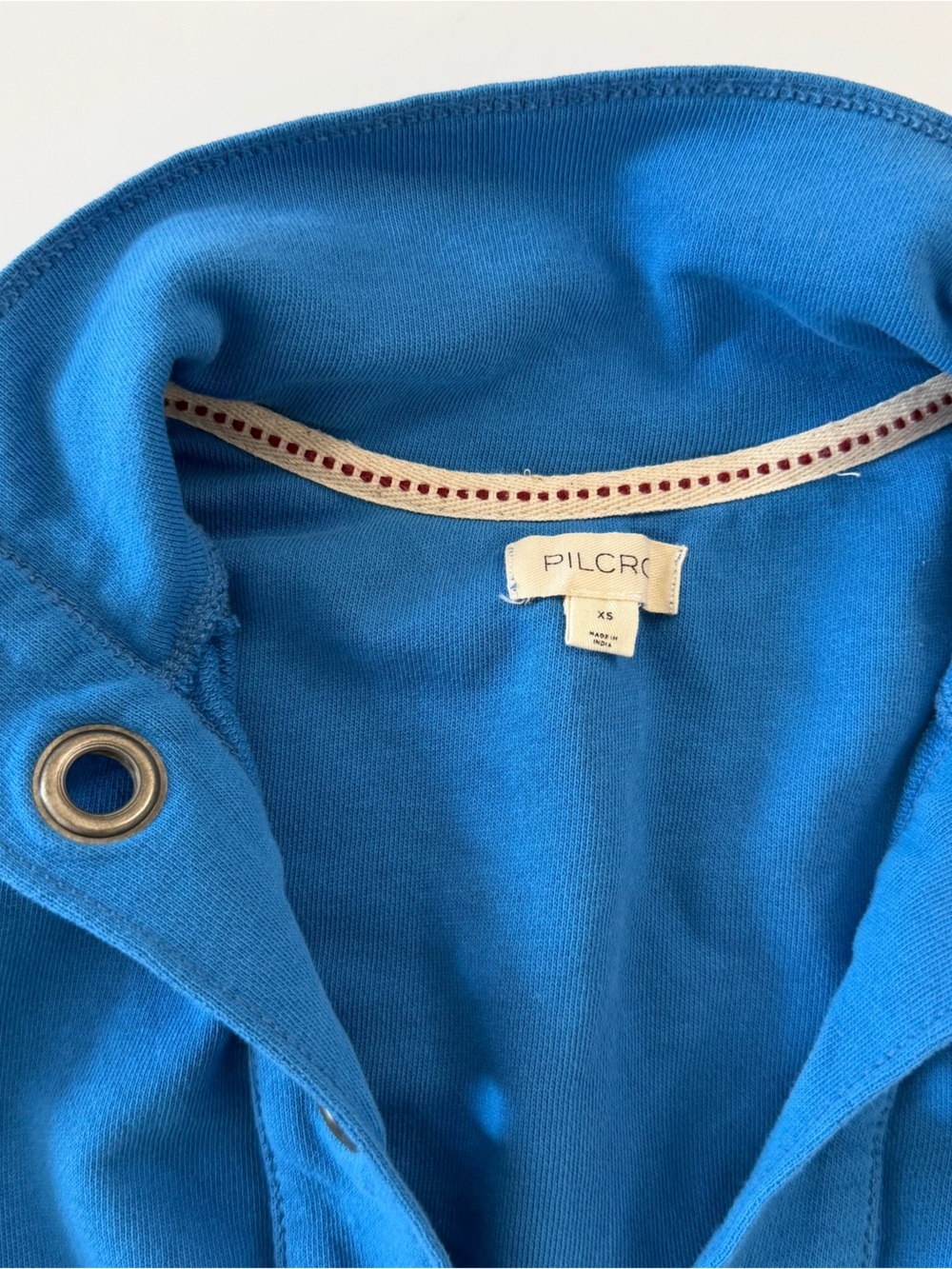 Anthropologie Pilcro Sweatshirt Womens XS Blue Grommet Pullover - Picture 6 of 7